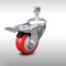 Service Caster 3.5 Inch SS Red Polyurethane 1/2 Inch Threaded Stem Caster with Total Lock Brake SCC-SSTSTTL20S3514-PPUB-RED-121315 - alternate 1